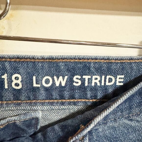 GAP Teen Low Stride Blue Denim Jeans Size 18 Wide Straight Leg High Rise NWT - Picture 4 of 8